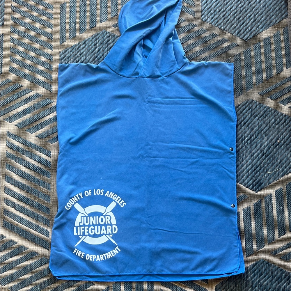 Blue Junior Lifeguard Hooded Poncho